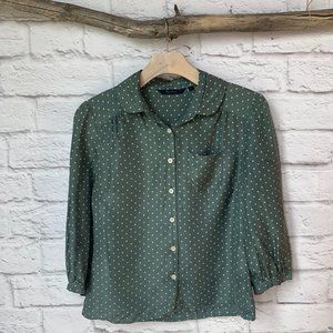 Boden Silk Polka Dot Blouse